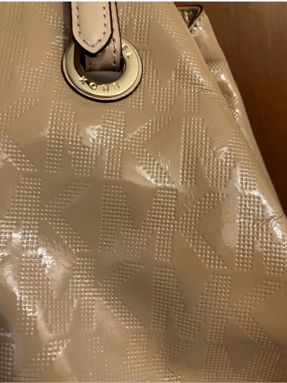 Beige Women's Tote Handbag - Picture 3 of 8